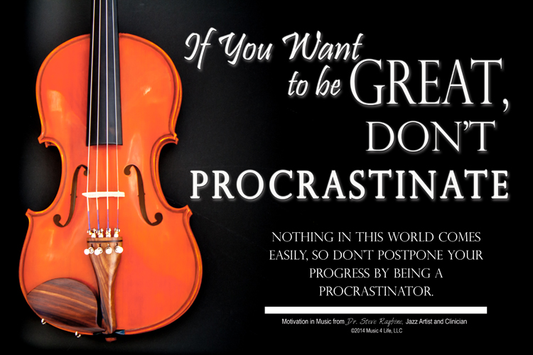 Don't Procrastinate Music Poster for Classrooms